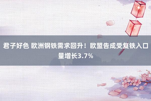 君子好色 欧洲钢铁需求回升！欧盟告成受复铁入口量增长3.7%