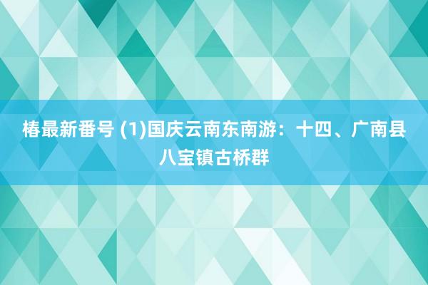 椿最新番号 (1)国庆云南东南游：十四、广南县八宝镇古桥群