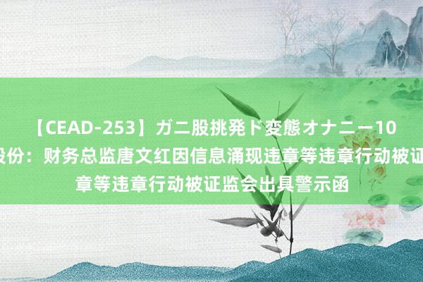 【CEAD-253】ガニ股挑発ド変態オナニー100人8時間 恒烁股份：财务总监唐文红因信息涌现违章等违章行动被证监会出具警示函