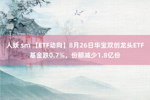 人妖 sm 【ETF动向】8月26日华宝双创龙头ETF基金跌0.7%，份额减少1.8亿份