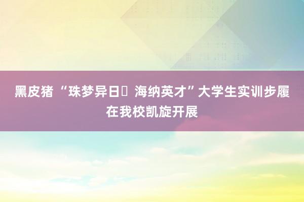 黑皮猪 “珠梦异日・海纳英才”大学生实训步履在我校凯旋开展