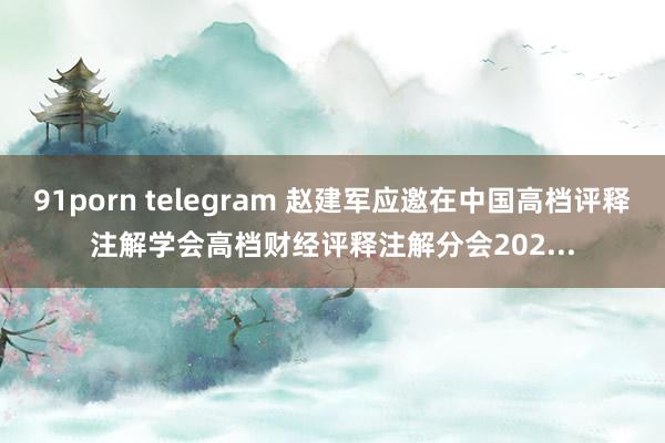 91porn telegram 赵建军应邀在中国高档评释注解学会高档财经评释注解分会202...